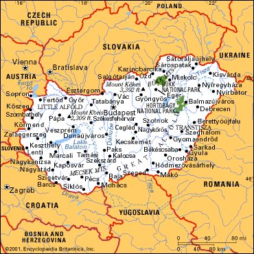 Map Of Europe Hungary